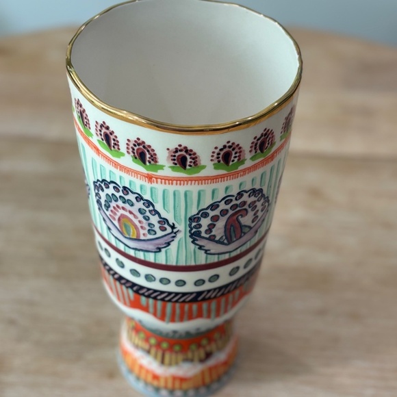Anthropologie Painted Elza Vase, Large - Picture 3 of 8